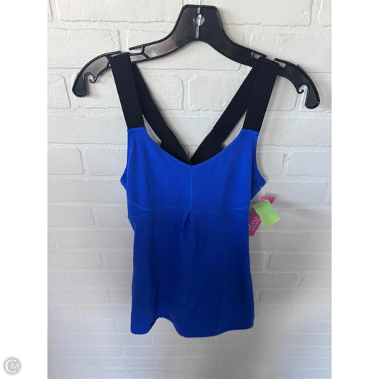 Athletic Tank Top By Lucy In Black & Blue, Size: Xs