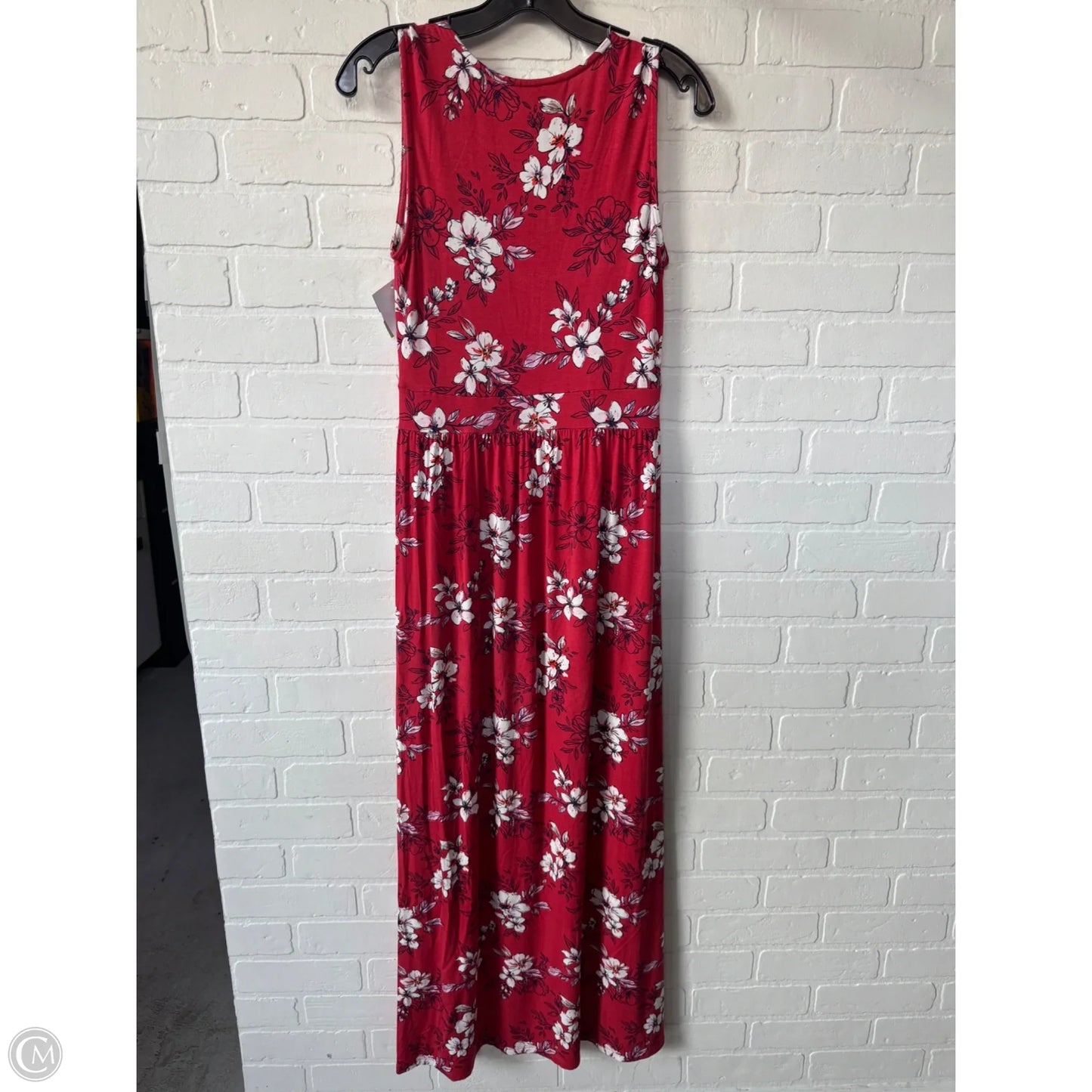 Dress Casual Maxi By 41 Hawthorn In Red & White, Size: S
