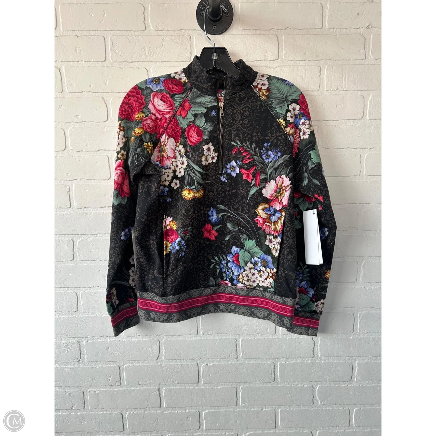Top Long Sleeve Designer By Johnny Was In Black & Brown, Size: Xxs