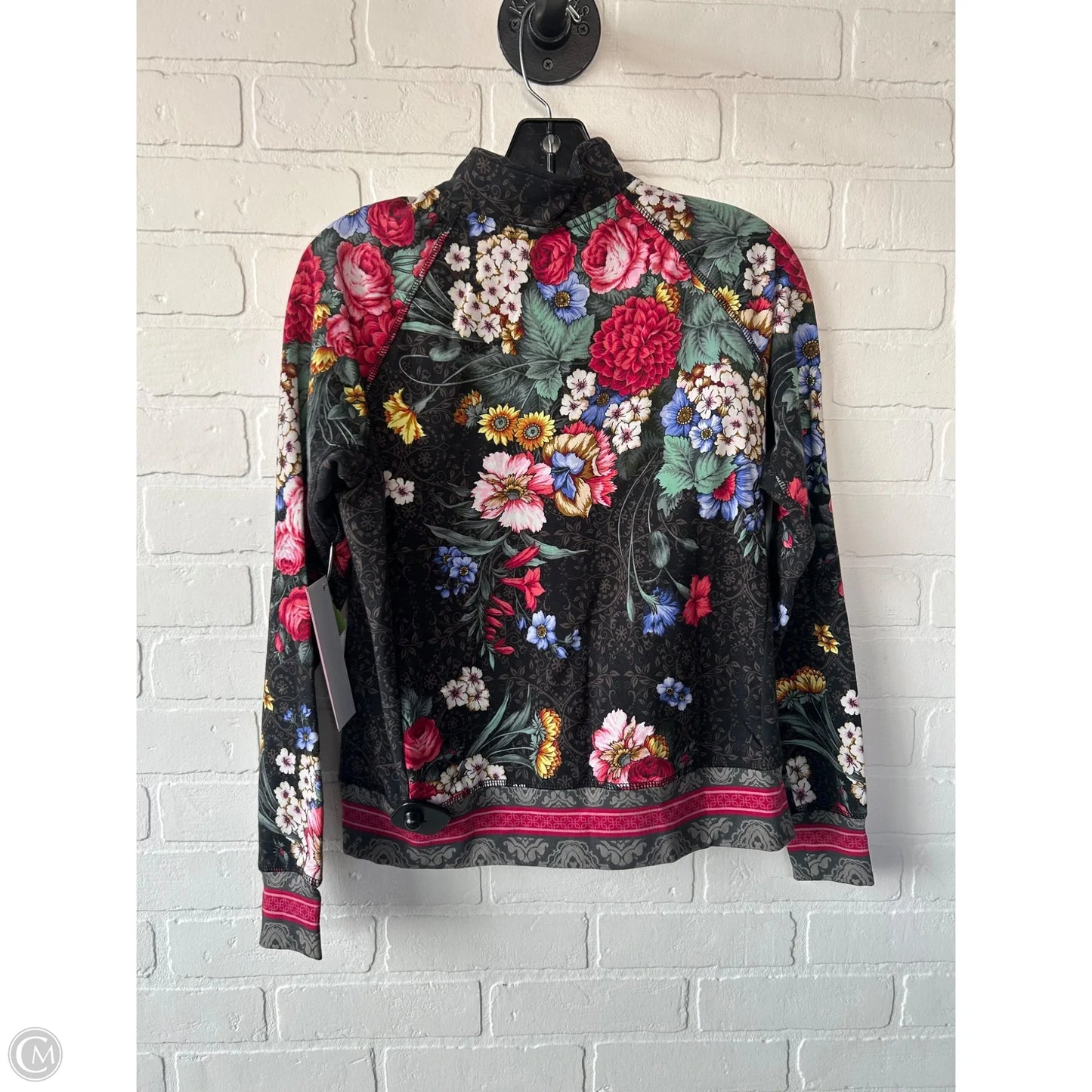 Top Long Sleeve Designer By Johnny Was In Black & Brown, Size: Xxs