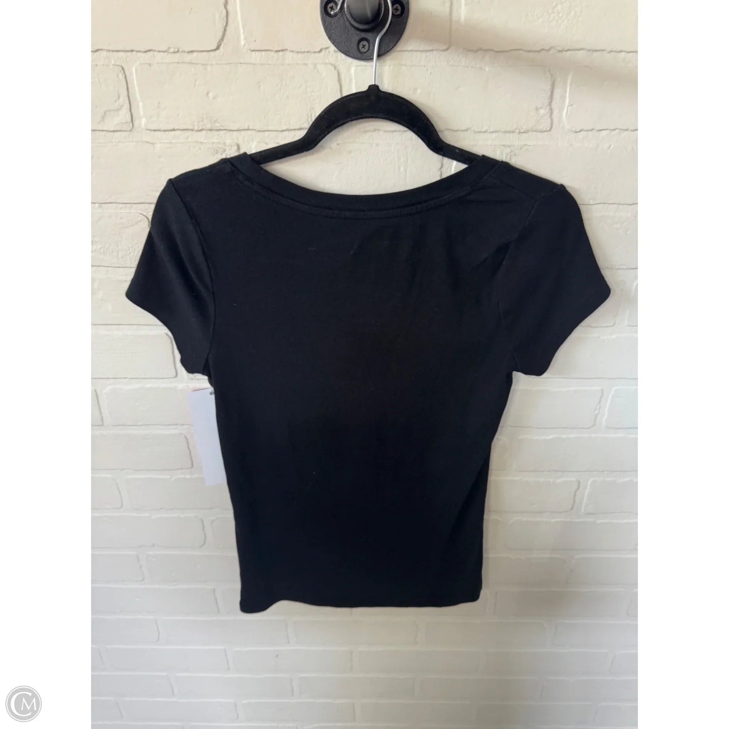 Top Short Sleeve Basic By A New Day In Black, Size: M