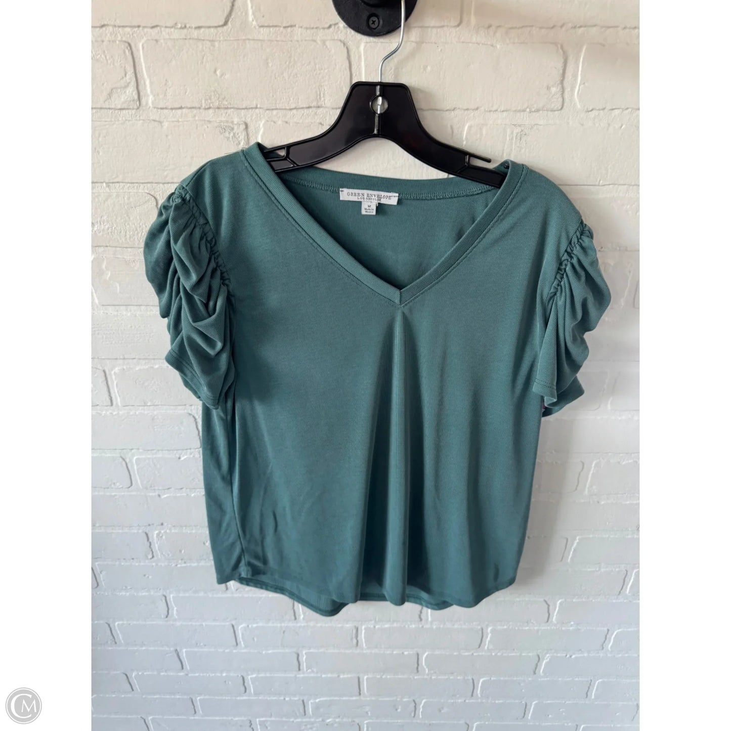 Top Short Sleeve By Green Envelope In Green, Size: M