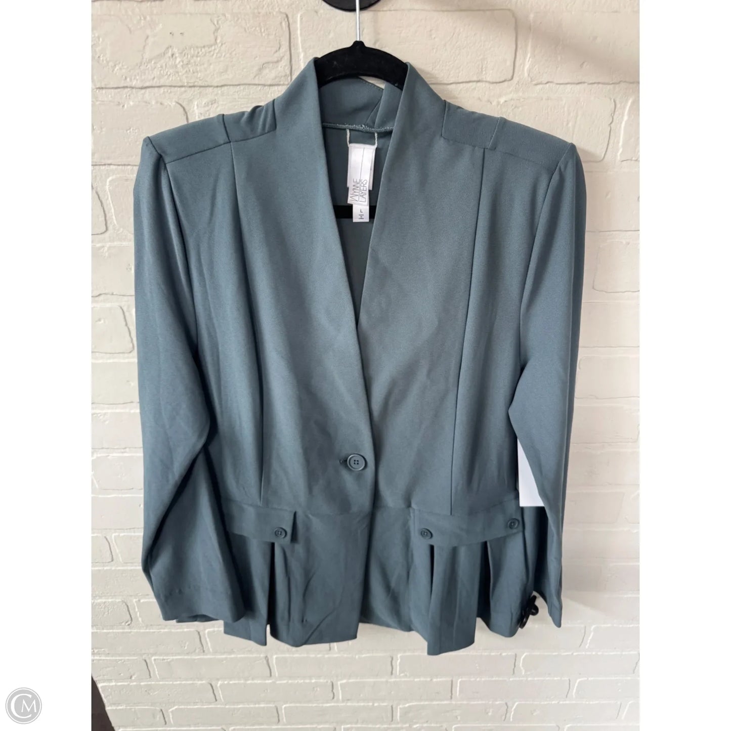 Blazer By Clothes Mentor In Grey, Size: L