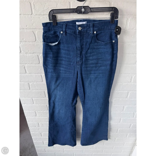 Jeans Flared By Loft In Blue Denim, Size: 12p