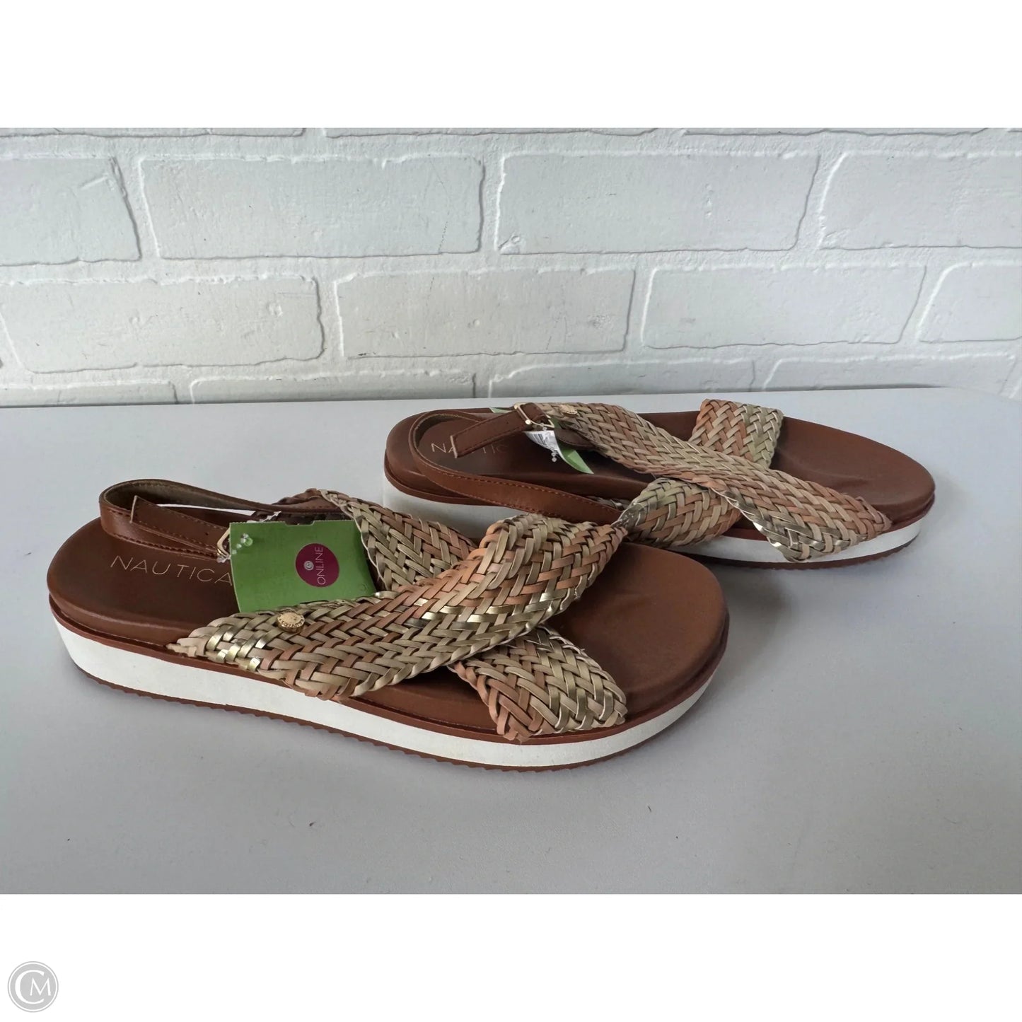 Sandals Flats By Nautica In Brown, Size: 9