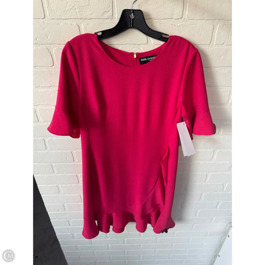 Dress Designer By Karl Lagerfeld In Pink, Size: M