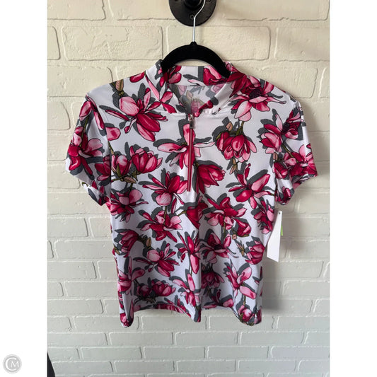 Athletic Top Short Sleeve By Tail In Floral Print, Size: M