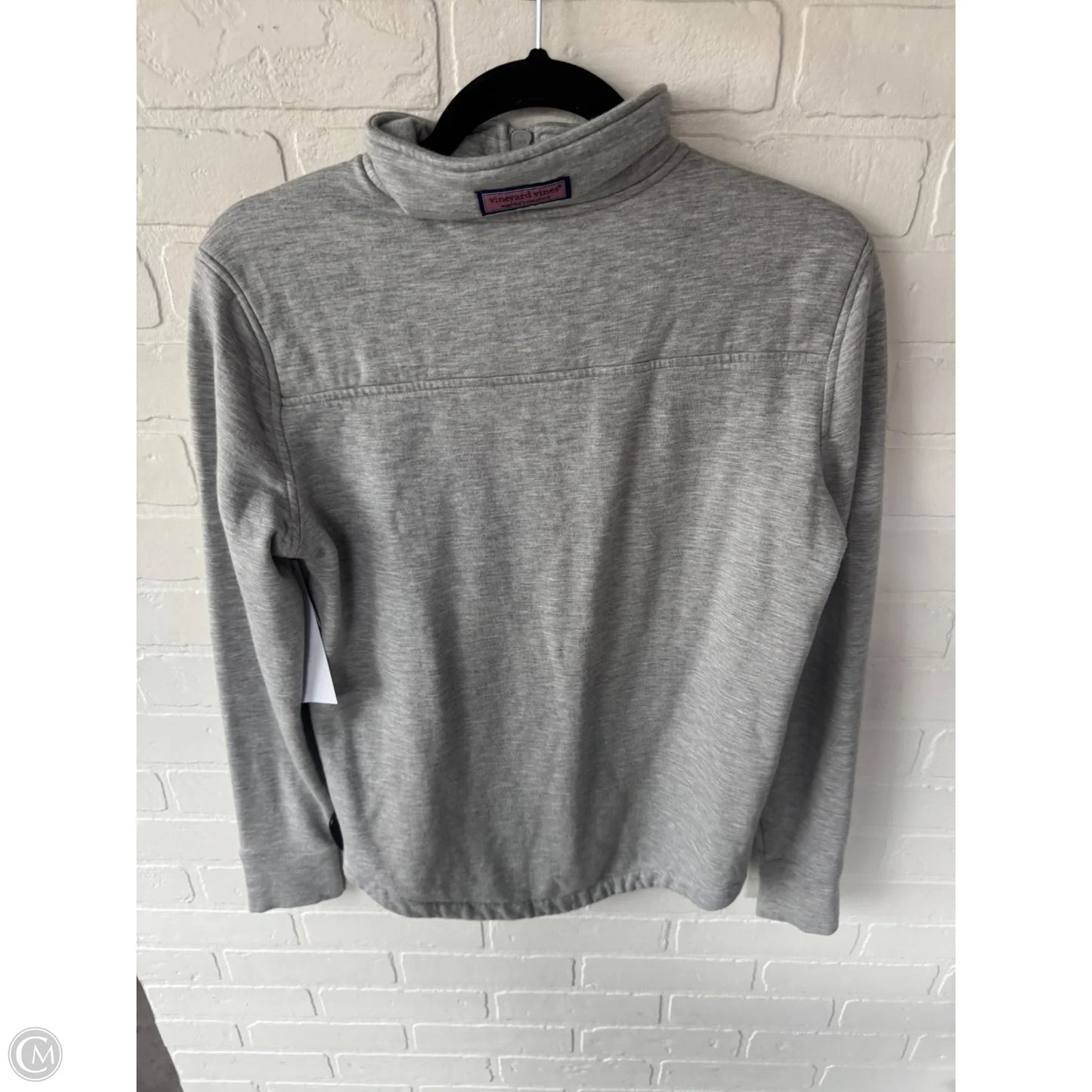 Sweatshirt Collar By Vineyard Vines In Grey, Size: S