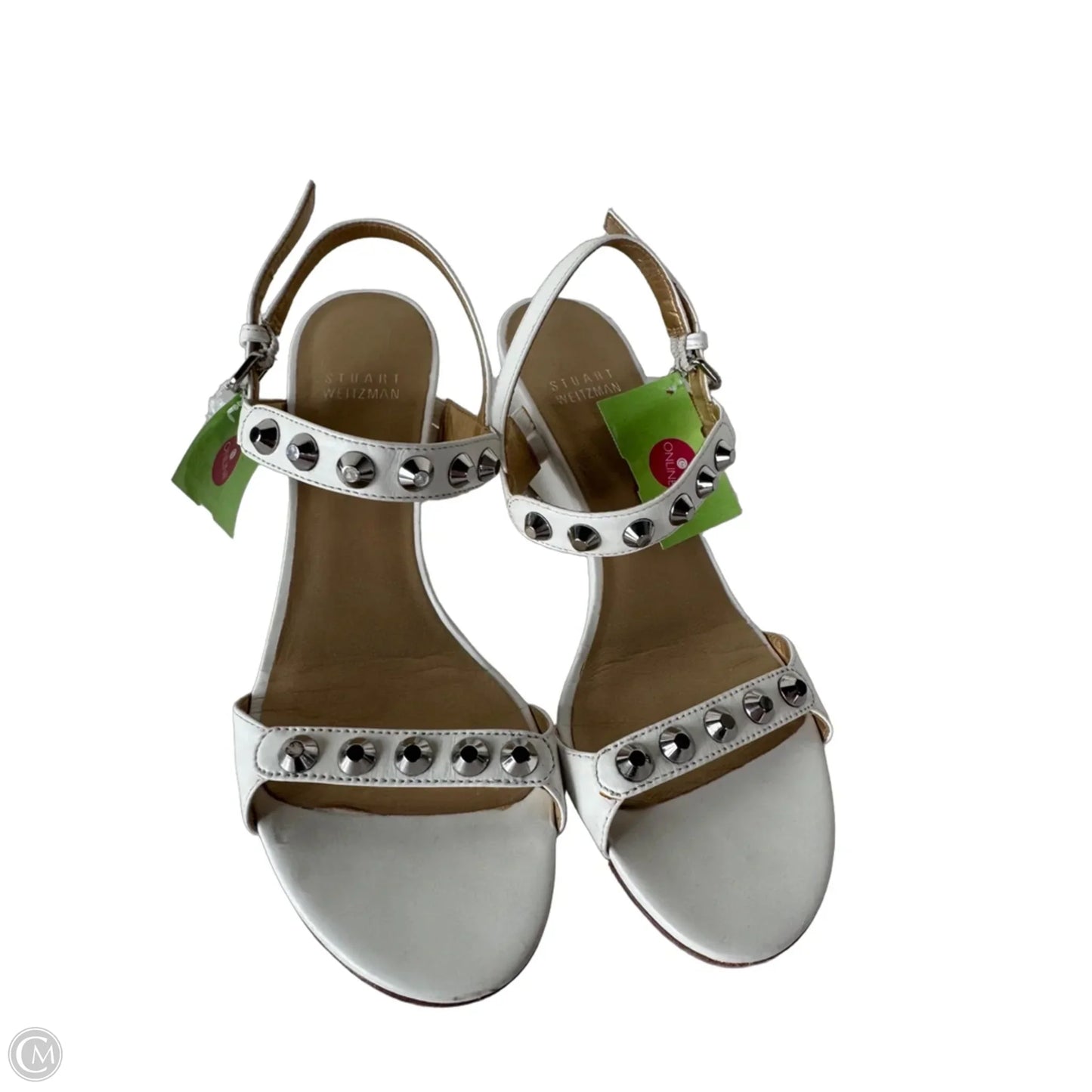 Sandals Designer By Stuart Weitzman In White, Size: 6.5