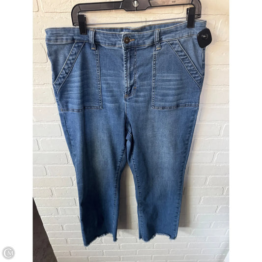 Jeans Straight By John Mark In Blue Denim, Size: 16