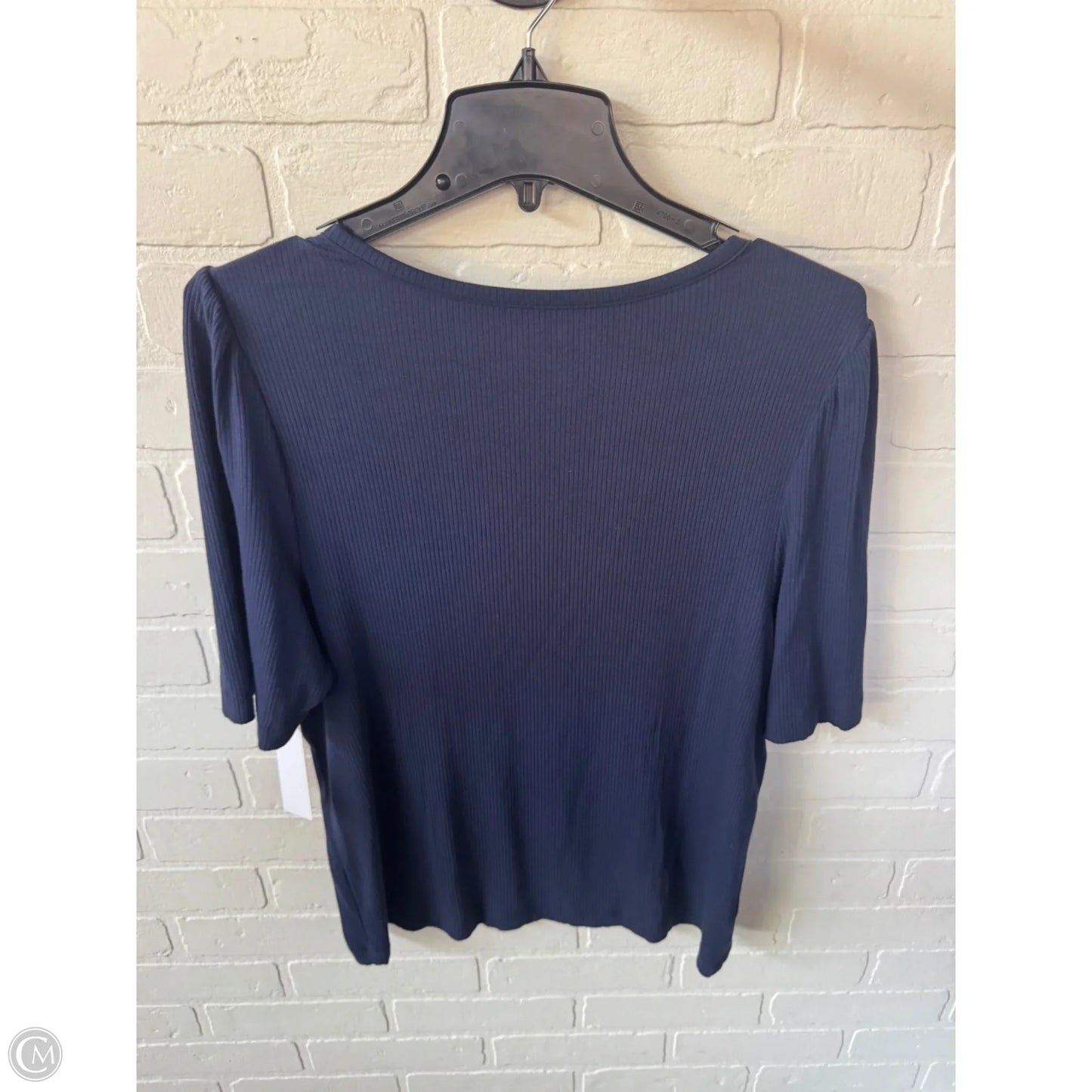 Top Short Sleeve By Loft In Blue, Size: Xl