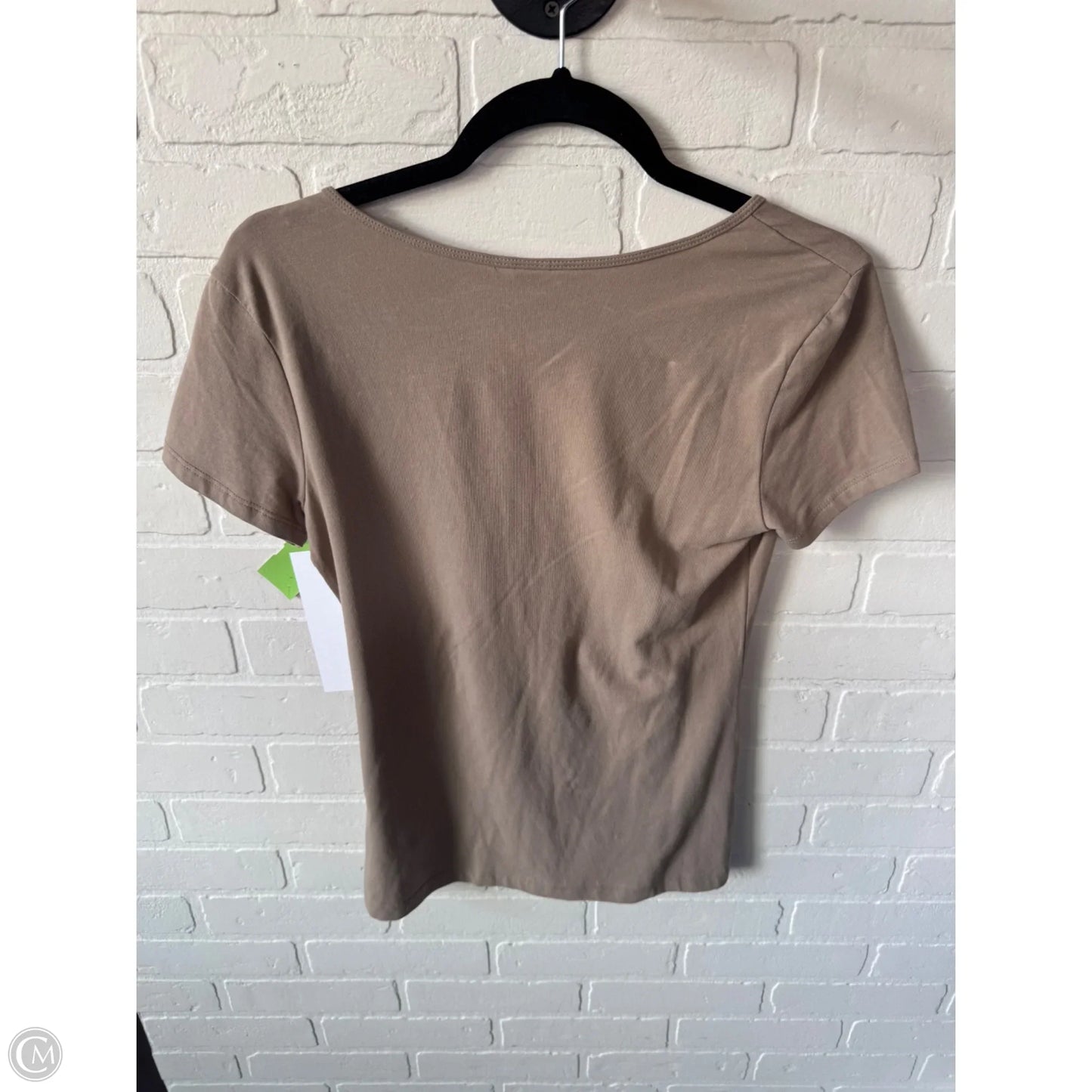 Top Short Sleeve Basic By H&m In Tan, Size: S