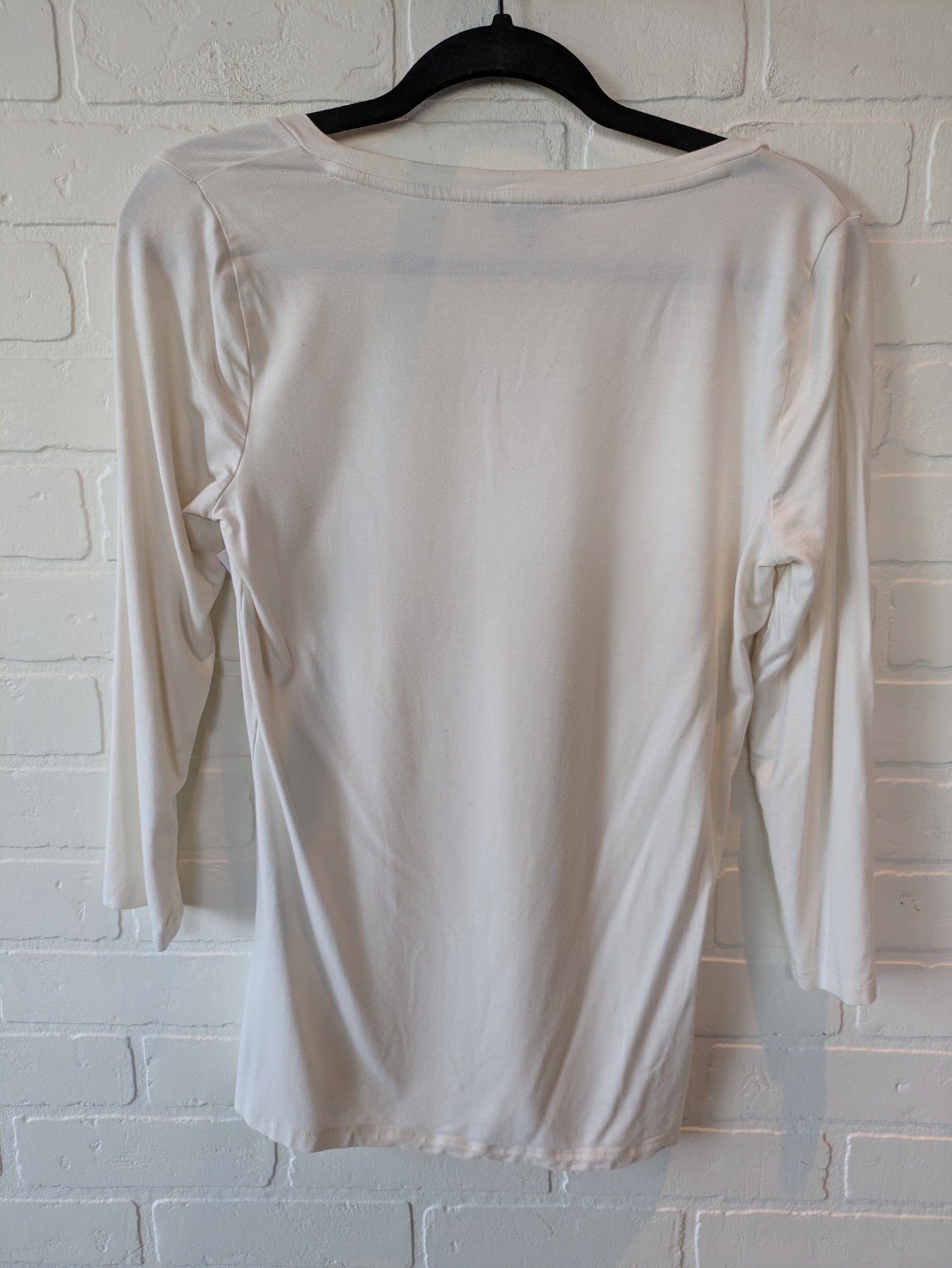 Top 3/4 Sleeve Basic By Talbots In Cream, Size: S