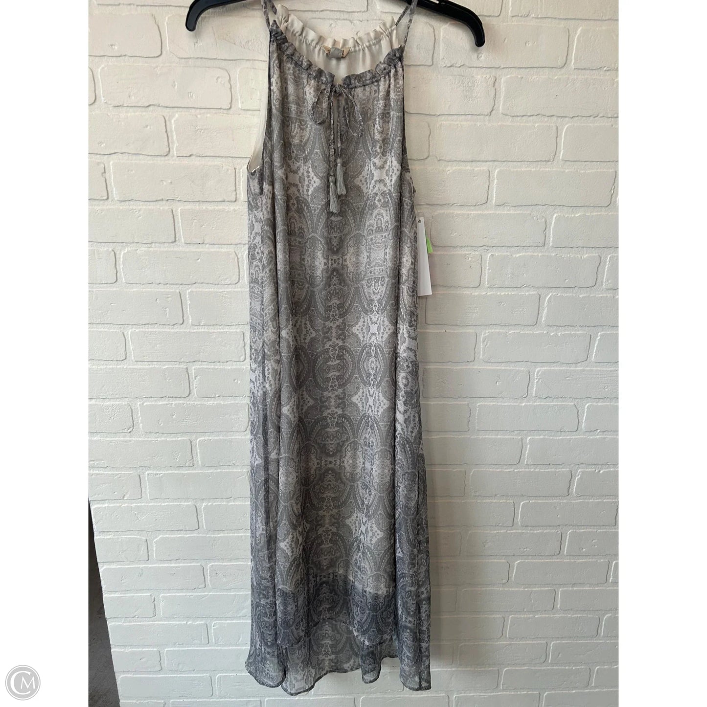 Dress Casual Midi By Lucky Brand In Grey & Tan, Size: S