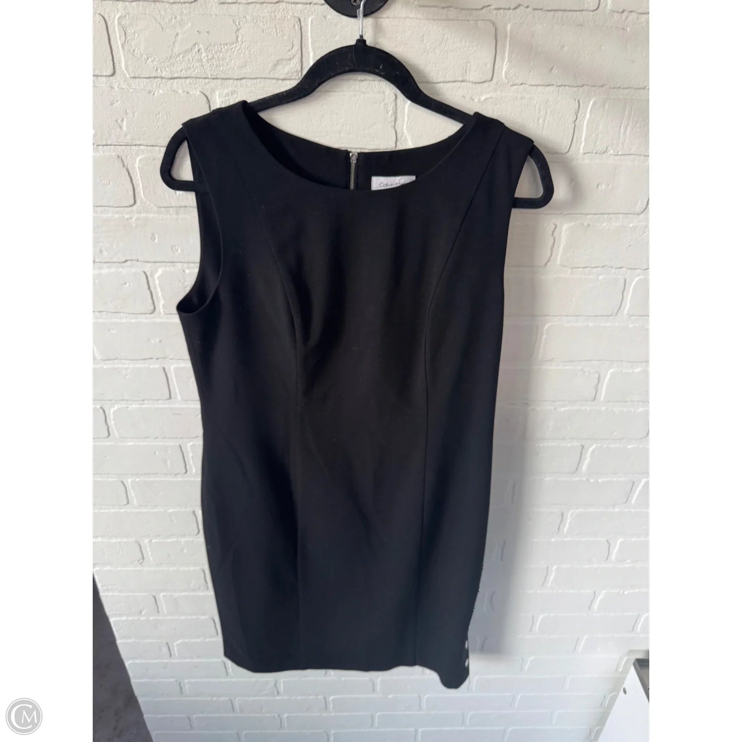 Dress Work By Calvin Klein In Black & Silver, Size: M