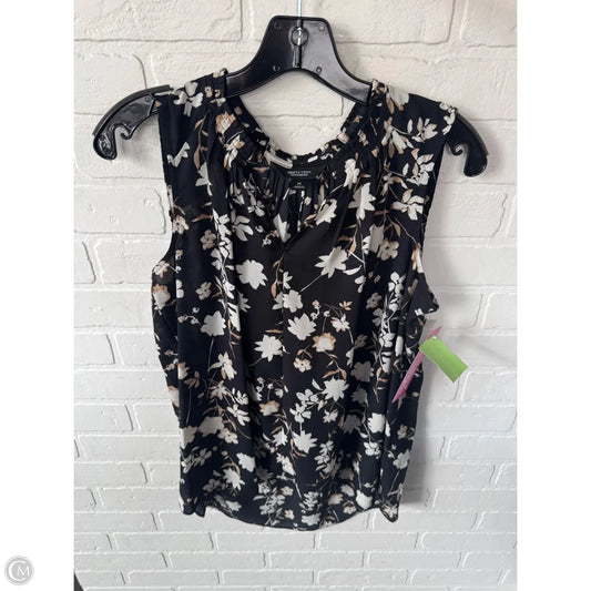 Top Sleeveless By Simply Vera In Black & Tan, Size: M
