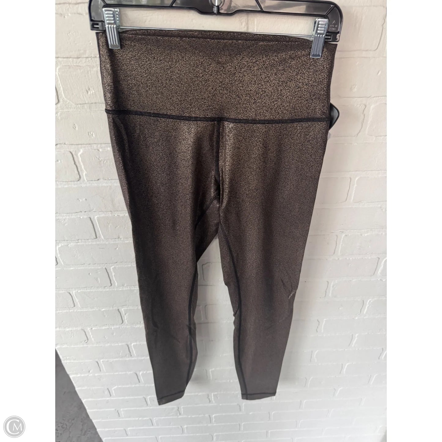 Athletic Leggings By Lululemon In Black & Gold, Size: 8