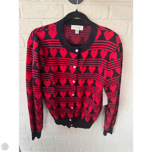 Sweater Cardigan By Free Assembly In Blue & Red, Size: L