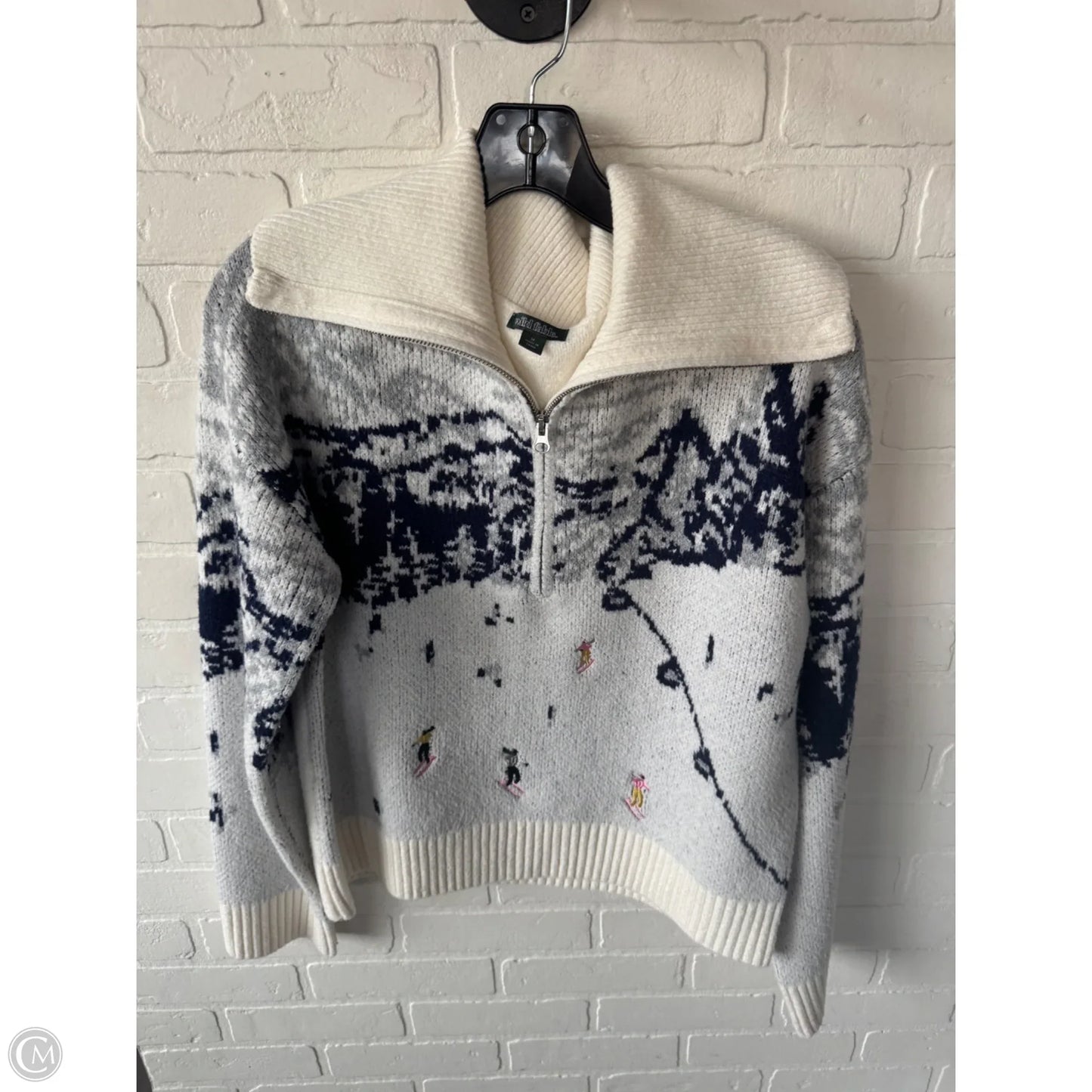 Sweater By Wild Fable In Grey & White, Size: M