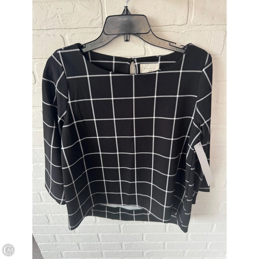Top Long Sleeve By Melloday In Black & White, Size: M