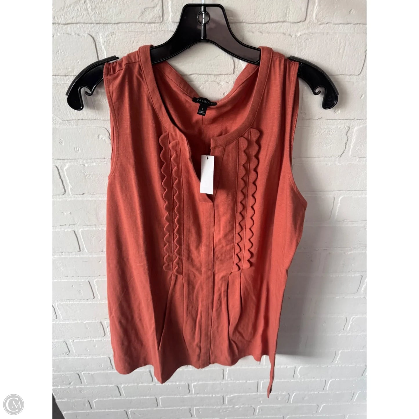 Top Sleeveless By Talbots In Orange, Size: L