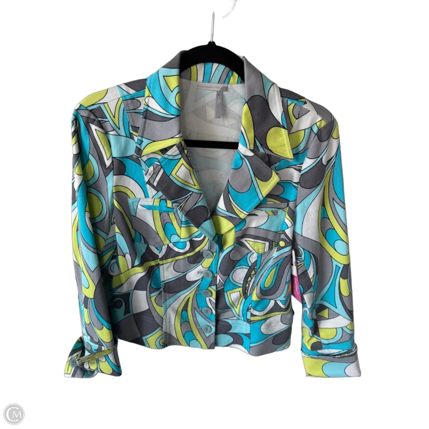 Blazer By Classiques Entier In Blue & Grey, Size: S