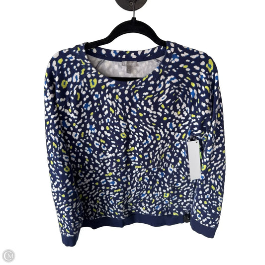 Sweatshirt Crewneck By Talbots In Blue & White, Size: M
