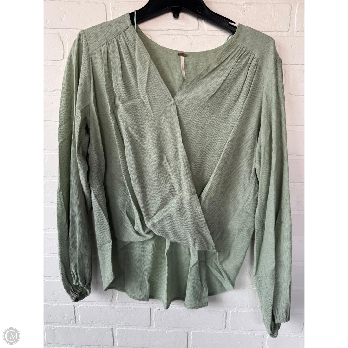 Top Long Sleeve By Free People In Green, Size: Xs