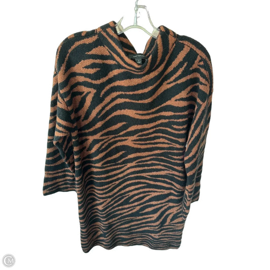 Dress Sweater By Ann Taylor In Black & Brown, Size: L