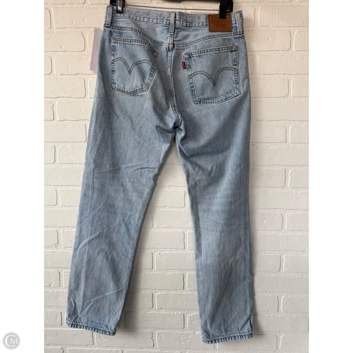 Jeans Straight By Levis In Blue Denim, Size: 8
