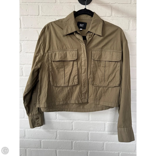 Jacket Shirt By Kut In Green, Size: Xs