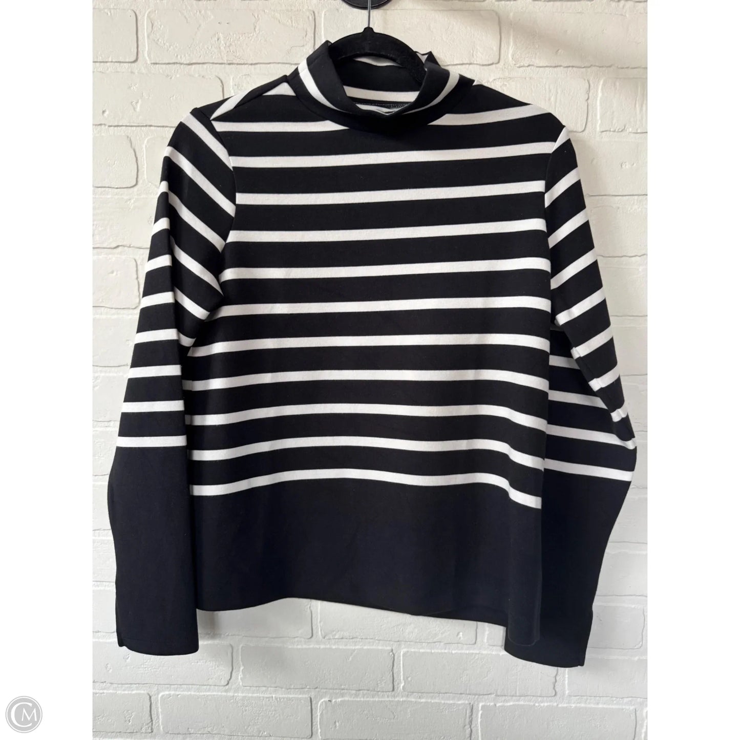 Sweatshirt Collar By Spanx In Black & White, Size: S