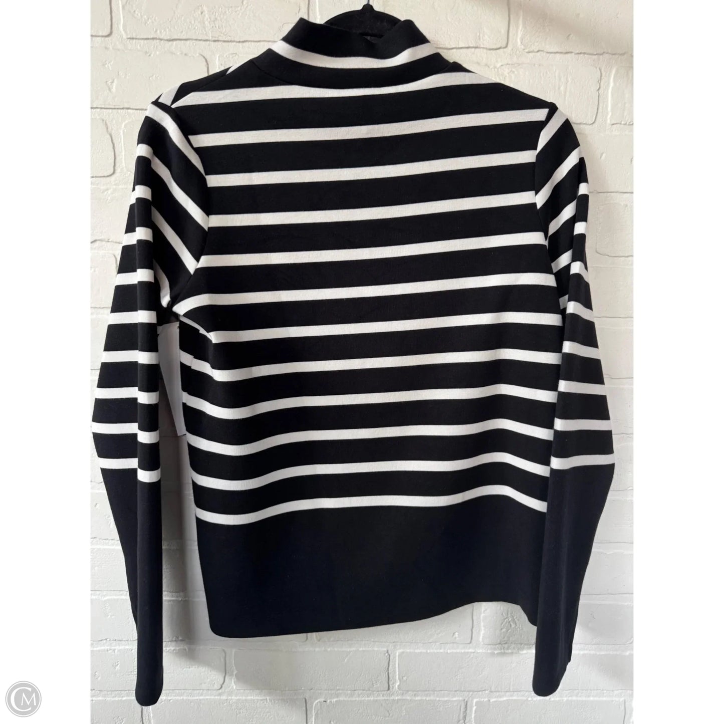 Sweatshirt Collar By Spanx In Black & White, Size: S