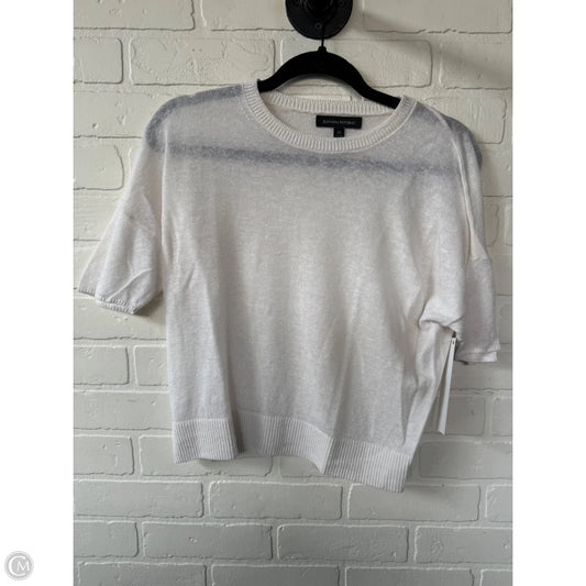 Sweater Short Sleeve By Banana Republic In Cream, Size: Xs