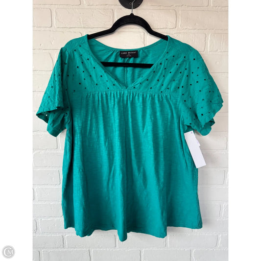 Top Short Sleeve By Lane Bryant In Blue, Size: Xl