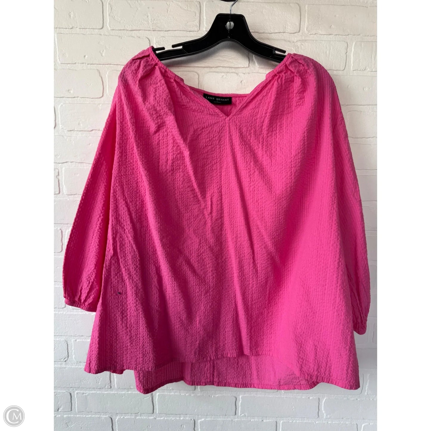 Top 3/4 Sleeve By Lane Bryant In Pink, Size: L