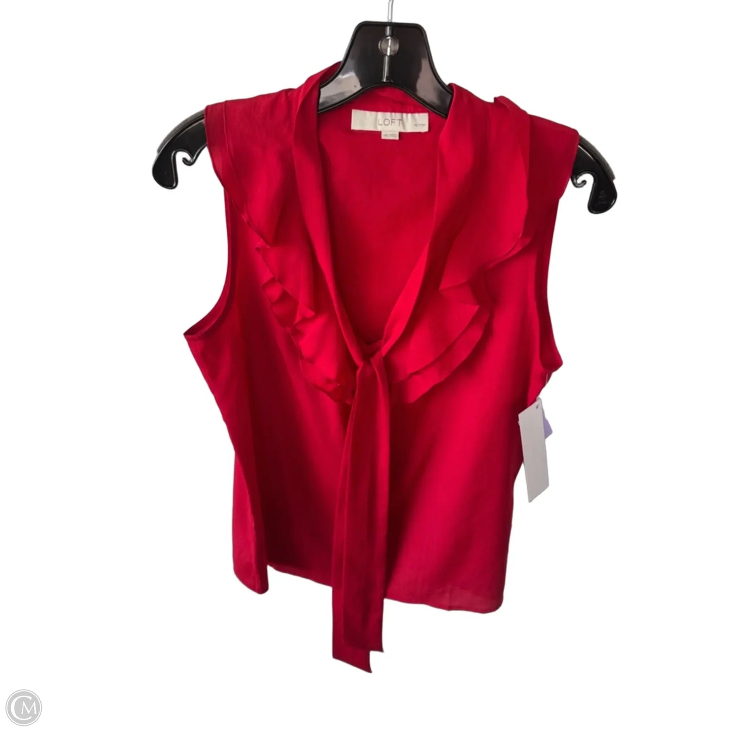 Top Sleeveless By Loft In Red, Size: Mp