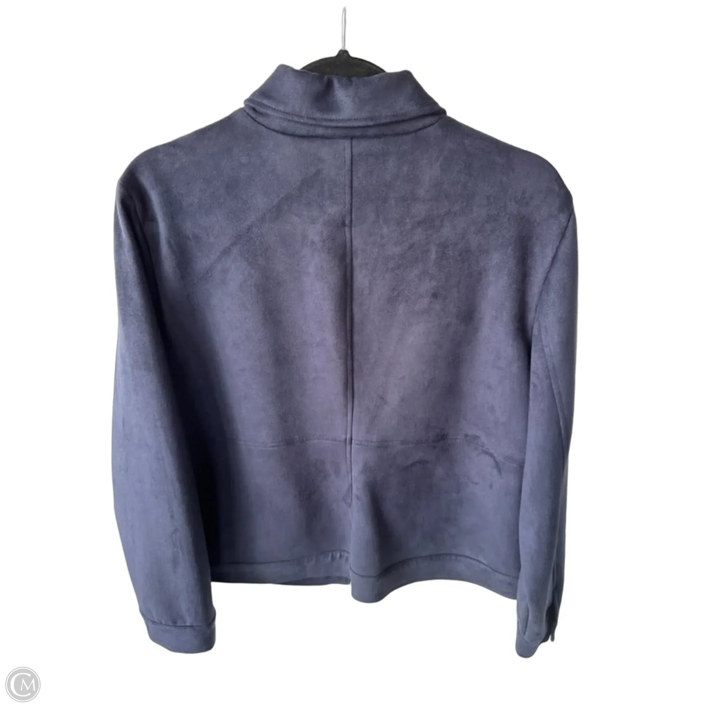 Jacket Moto By Chicos In Blue, Size: L