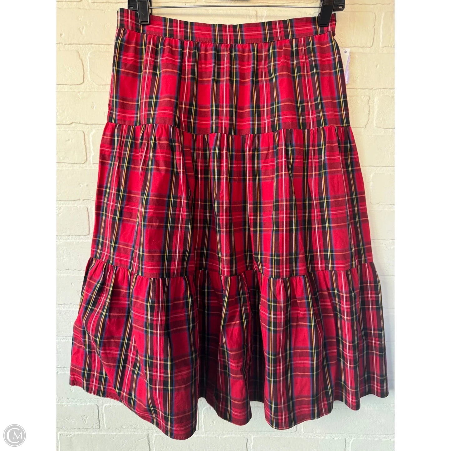 Skirt Midi By J. Crew In Red & Yellow, Size: 4
