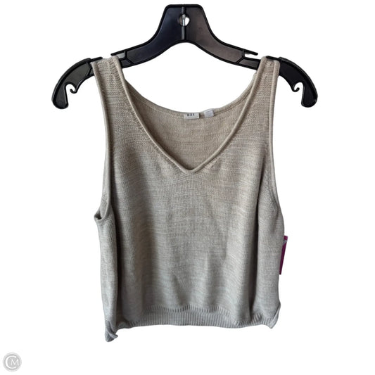 Vest Sweater By Gap In Tan, Size: Xl