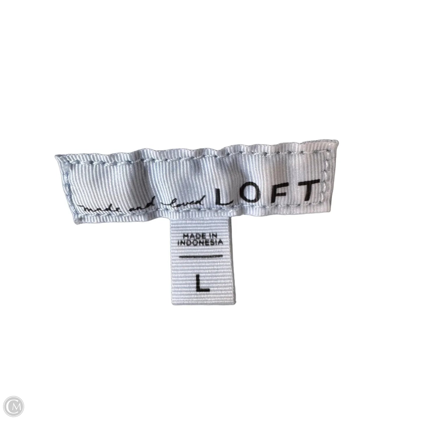 Jacket Denim By Loft In Blue & White, Size: L