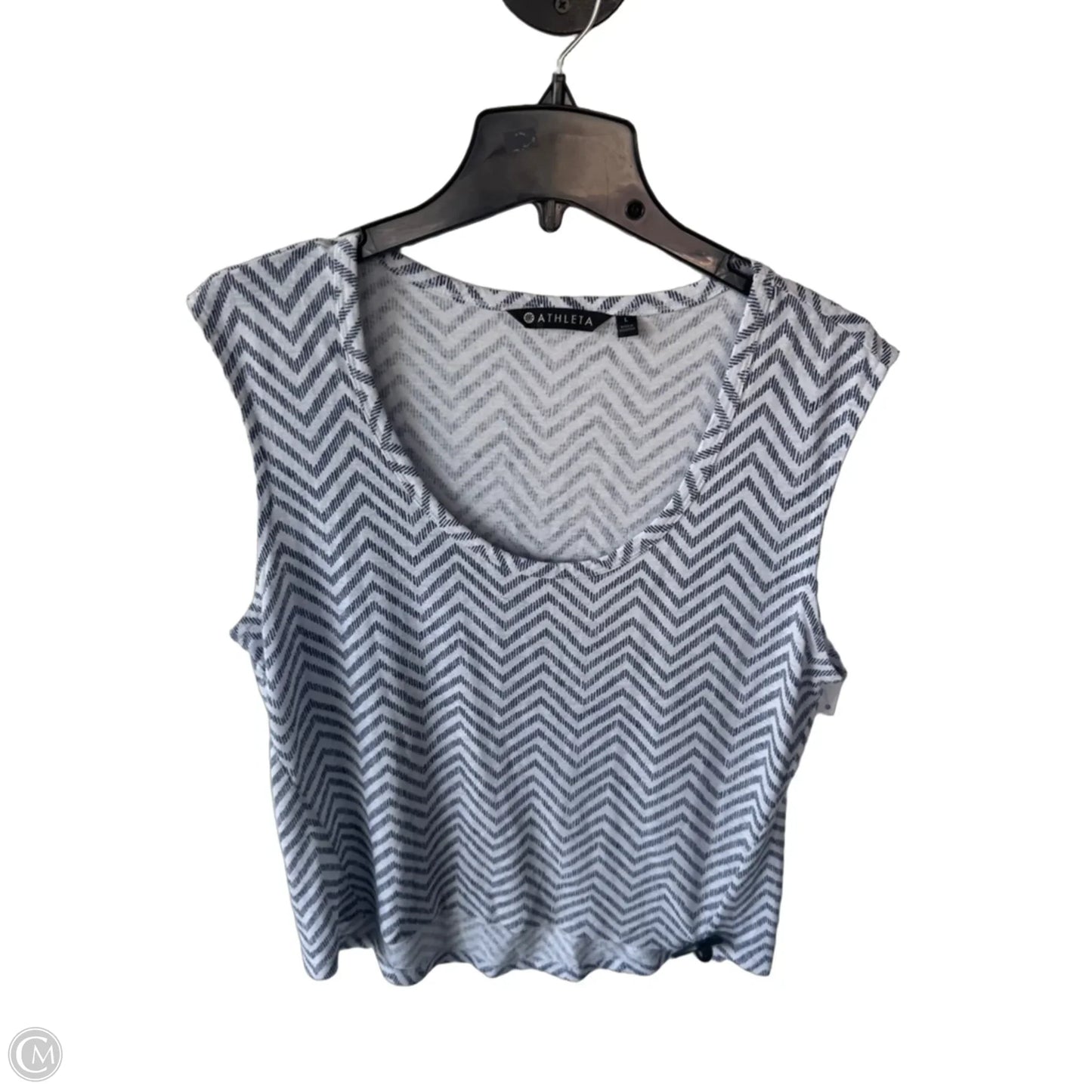 Athletic Tank Top By Athleta In Blue & White, Size: L