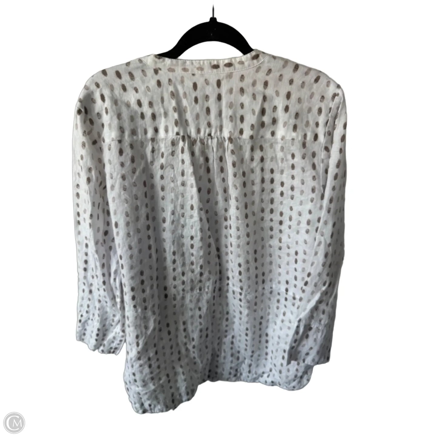 Top Long Sleeve By Zozo In Tan & White, Size: Xl