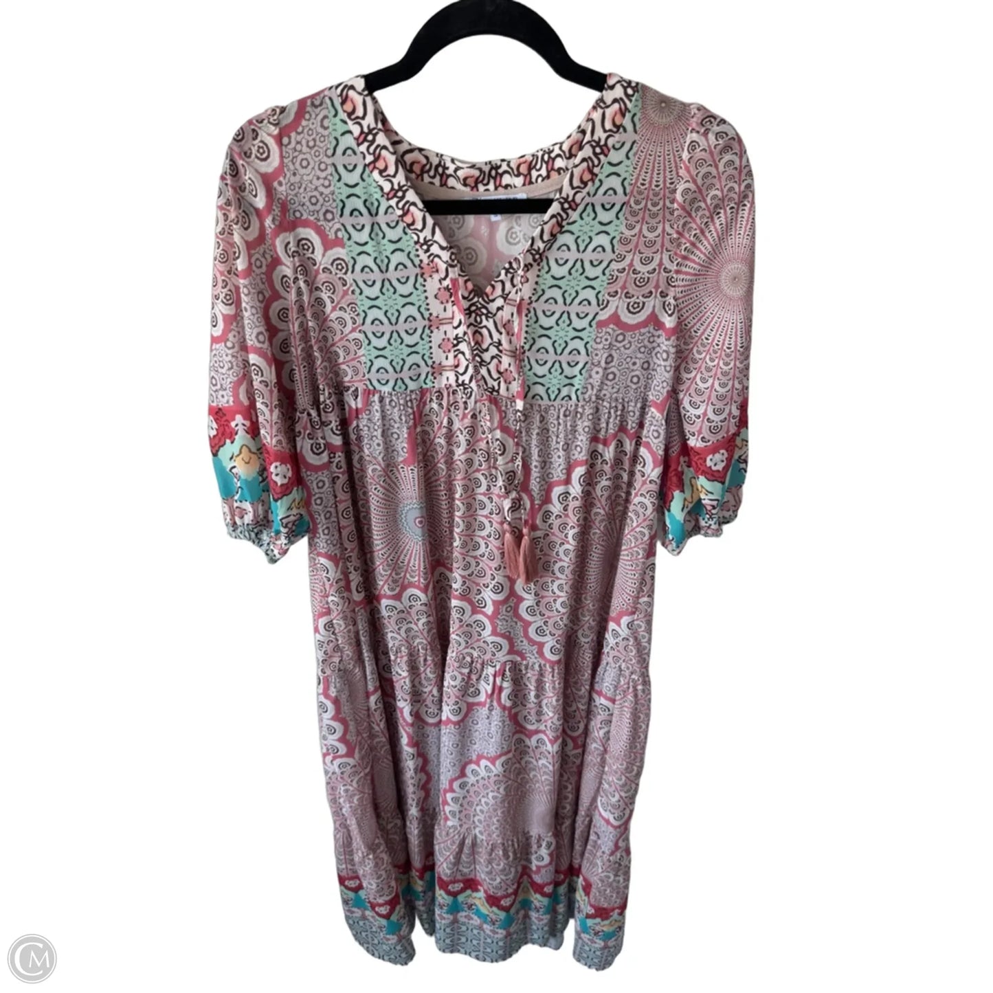 Dress Casual Maxi By Clothes Mentor In Brown & Pink, Size: S