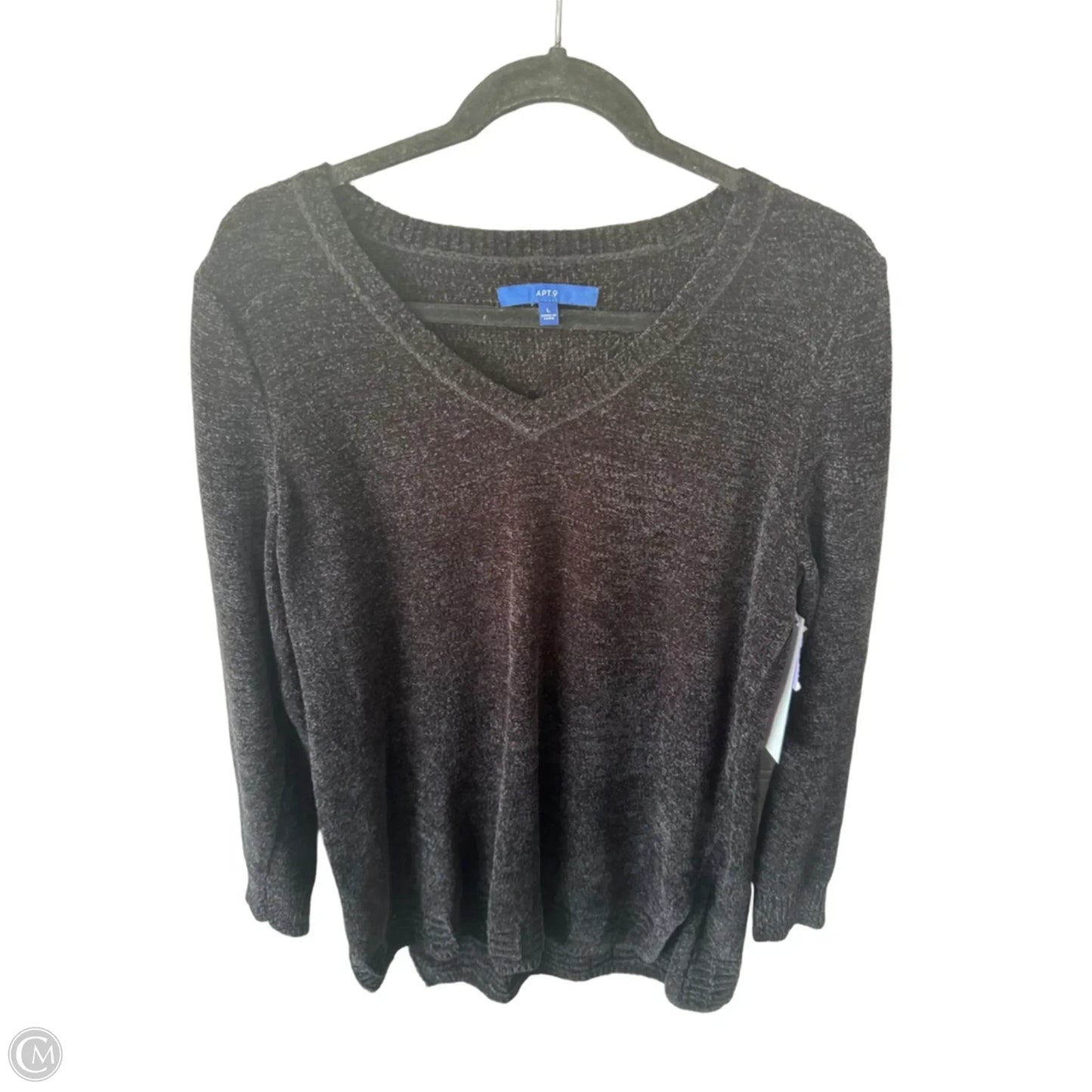 Sweater By Apt 9 In Black, Size: L