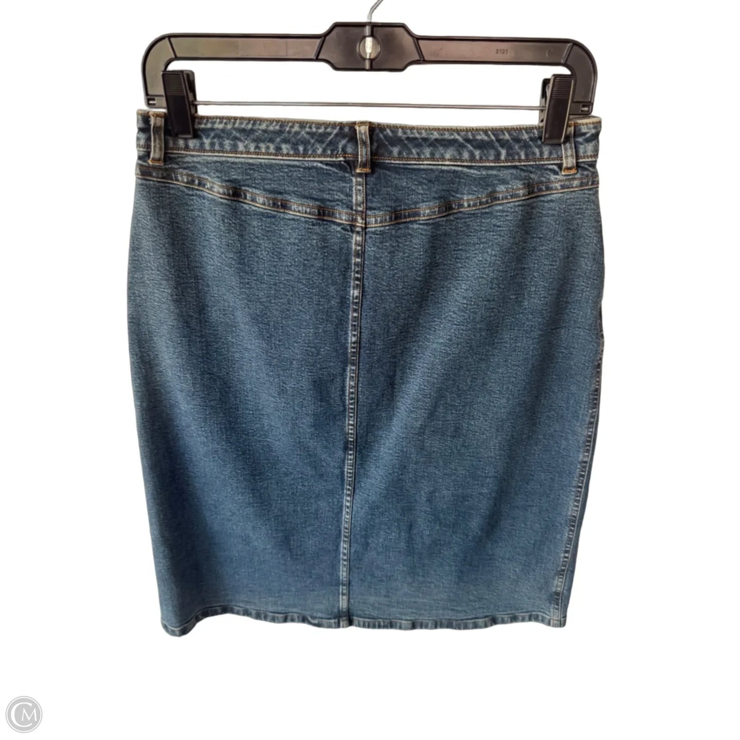 Skirt Midi By Halogen In Blue Denim, Size: 8