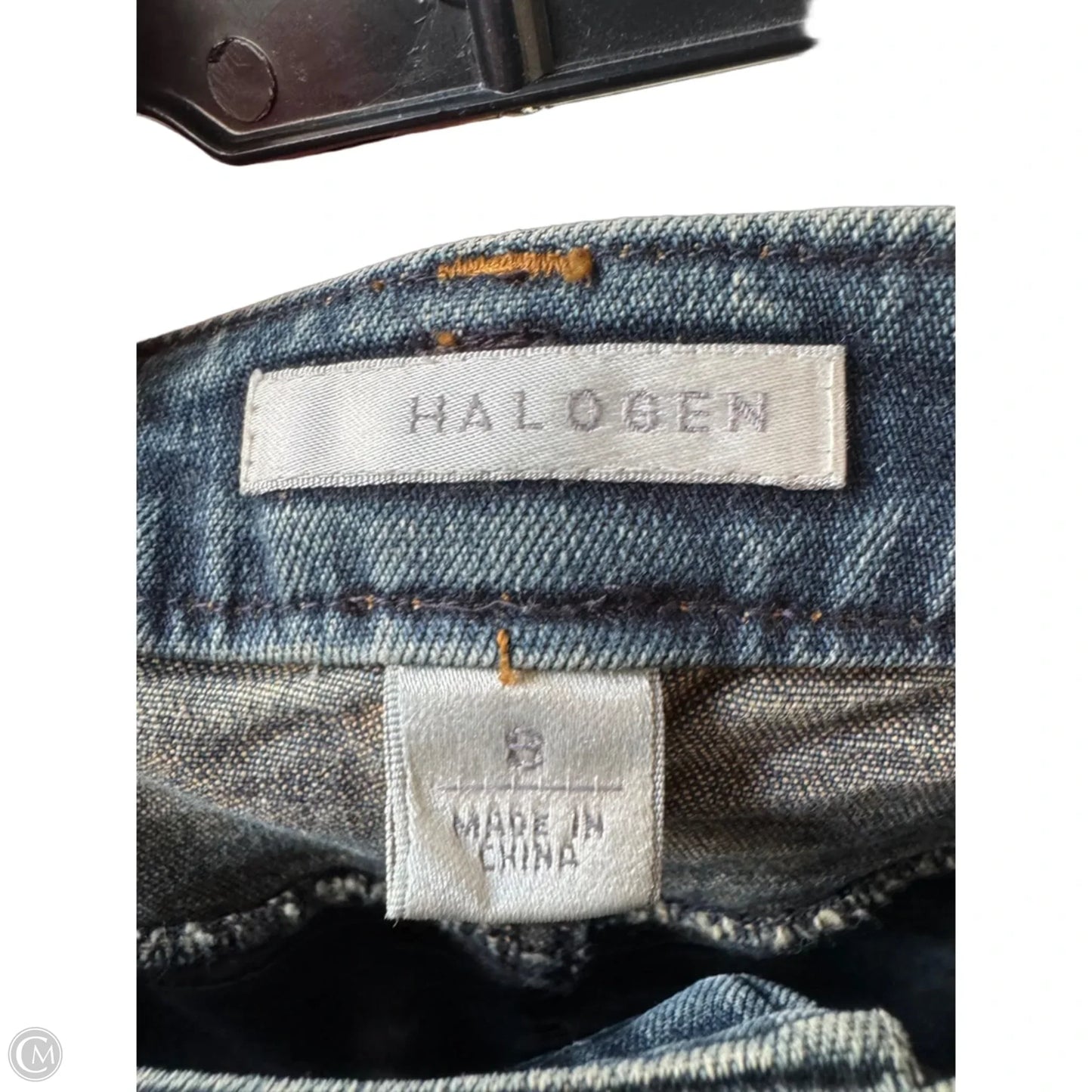 Skirt Midi By Halogen In Blue Denim, Size: 8
