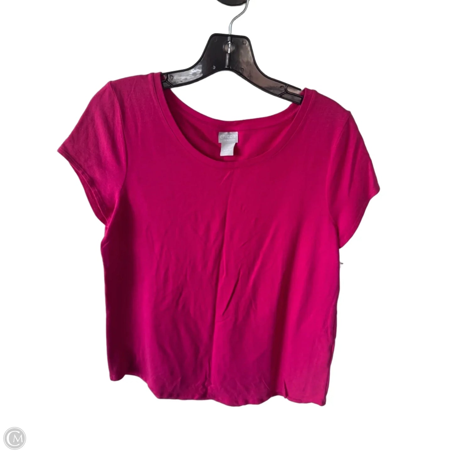 Top Short Sleeve Basic By Chicos In Pink, Size: M