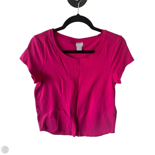 Top Short Sleeve Basic By Chicos In Pink, Size: M