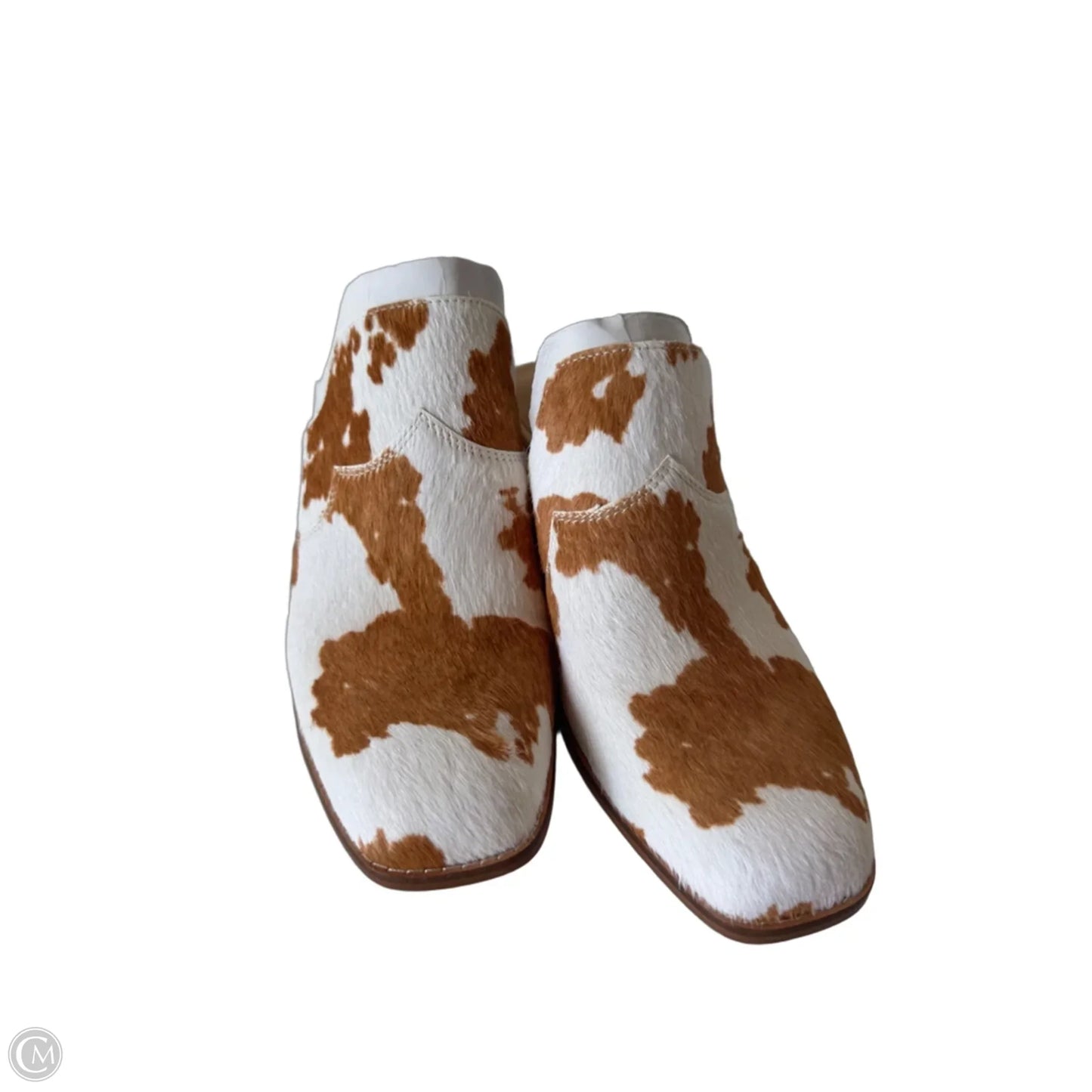Shoes Heels Block By Crown Vintage In Tan & White, Size: 7